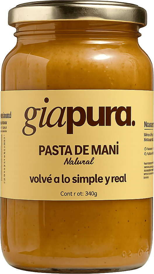 Frasco de pasta de maní Giapura Natural